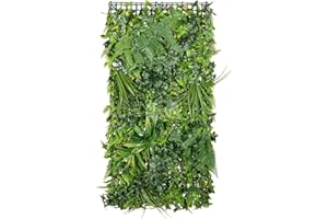 NatraHedge Artificial Rainforest Living Wall Vertical Garden for Outdoor Hedge Installments or Indoor Decor (5 Pack) 28 SQF