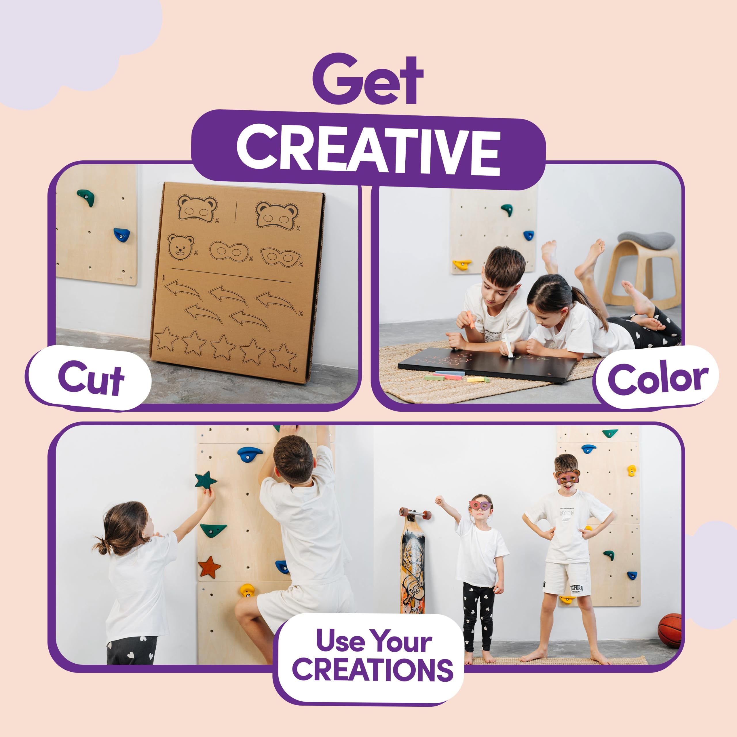 ComfyBumpy Rock Climbing Wall for Kids | Indoor Playground and Play Gym Set - Kids Climbing Toys Indoor Playset for Girls and Boys Playroom