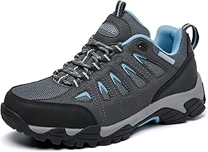 SHULOOK Wanderschuhe Damen Wasserdicht Leicht Trekkingschuhe Damen rutschfeste Bergschuhe Outdoor Schuhe für Camping,Hiking,Angeln