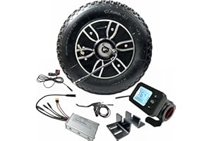 SZWEDI Wheelbarrow Electric Motor Kit 400-8inch Tire Hauling Garden 5km/h-7km/h Speed 36V230W 97N.M Torque Reverse Function Single Wheel Disc Brake for Utility Cart