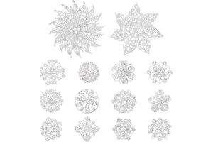 kilofly 14pc Bridal Rhinestone Crystal Flower Bouquet Corsage Wedding Brooch Pin