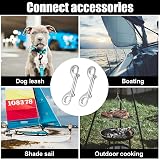 PEUTIER 2pc Double Ended Bolt Snap Hooks 4.6" Zinc Alloy Heavy Duty 220lbs view 6