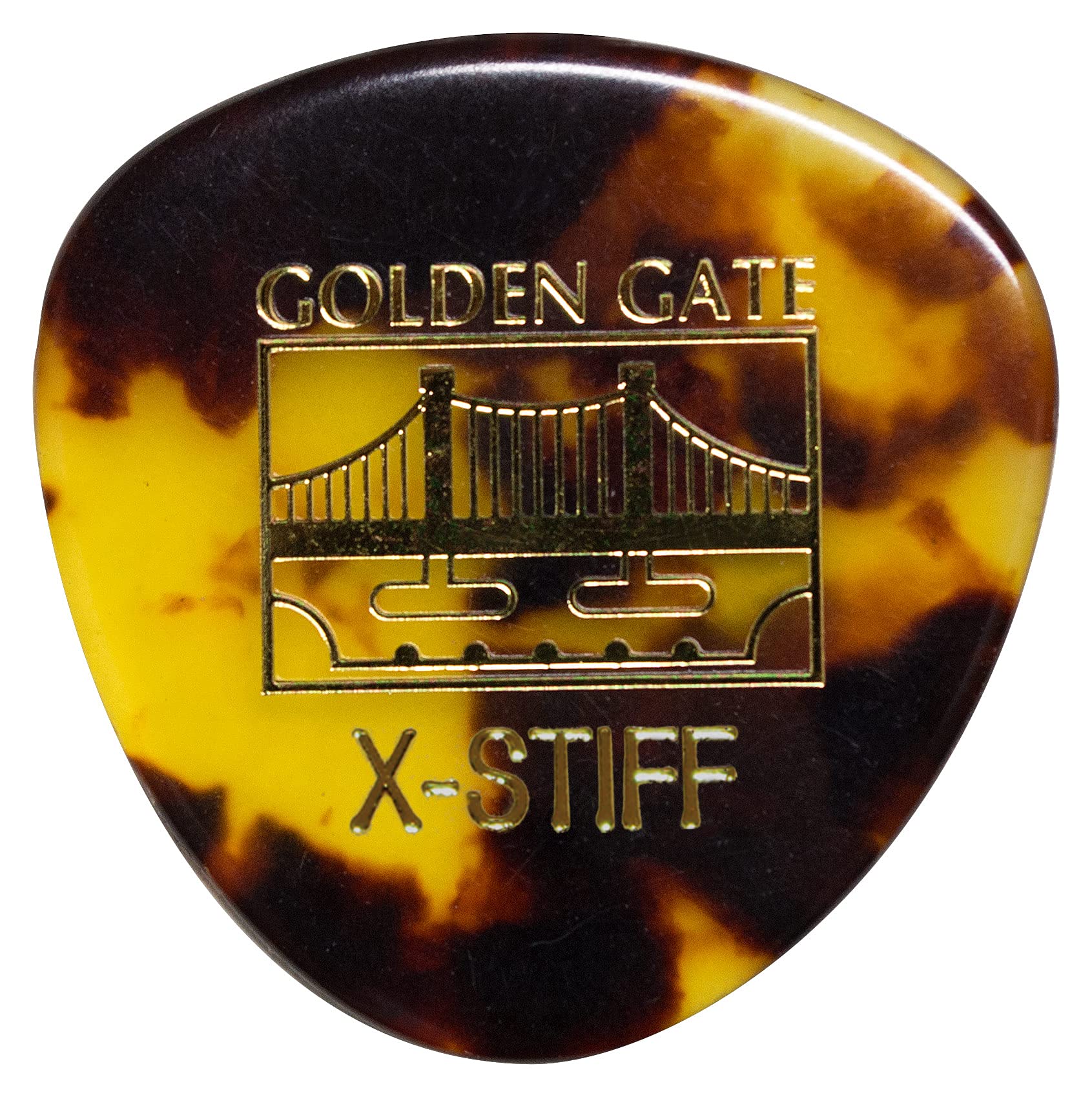 Golden Gate GR0762 MP-12 Deluxe Tortoise Style Mandolin Pick - Rounded Triangle - Dozen