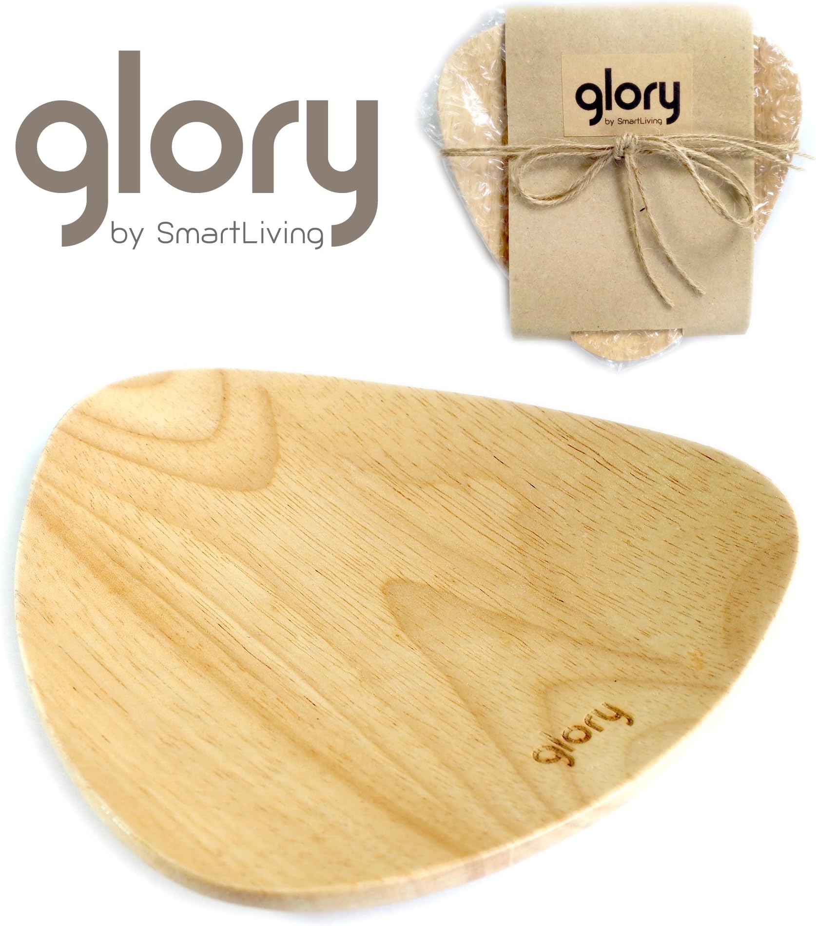 GLORY Wooden Triangle Serving Plate Dia 6"
