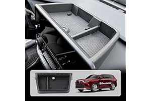 HOUCLEMIC for 2024 Grand Highlander Accessories Center Console Screen Dashboard Organizer, Center Console with Anti-Slip Black Pad Storage Organizer Tray for Grand Highlander Accessories