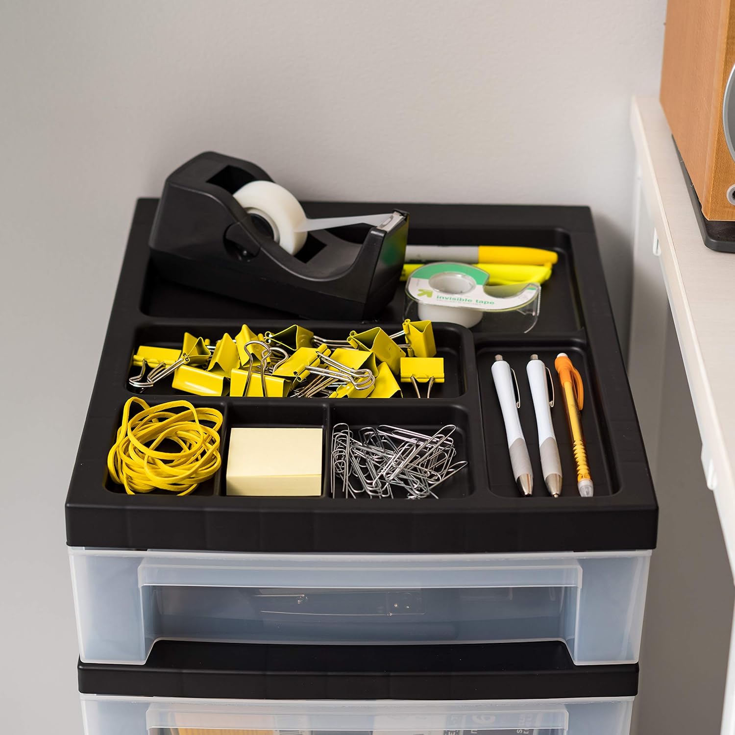 IRIS USA MC-322-TOP 4-Drawer Storage Cart with Organizer Top, Clear: Home & Kitchen