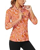 Women's 3/4 Sleeve Golf Shirts Sun Protection