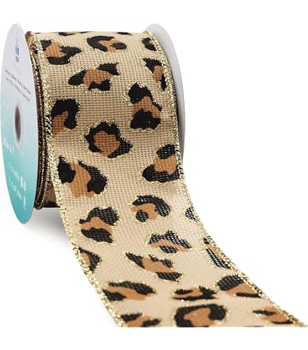 Amazon.com: Fantastic Kurdele 11 Yard 1.37 Inch Leopard Print