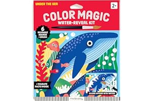 Mudpuppy Under The Sea – Color Magic Water Reveal Kit with Illustrations of Ocean Creatures for Children Ages 2 and Up