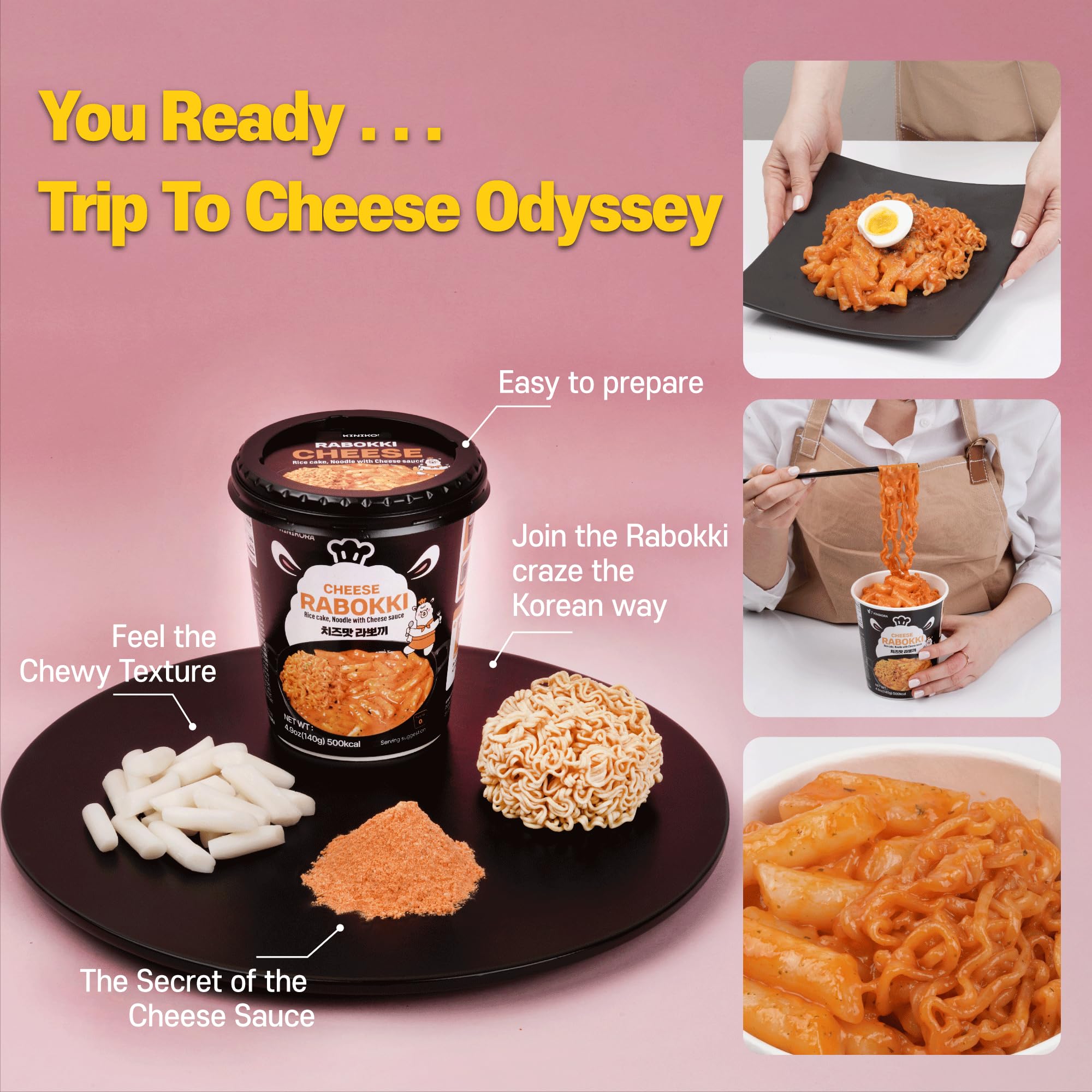 Mua KINIKORA Premium Instant Rabokki Cup - Cheese Flavor, 2 Cups ...