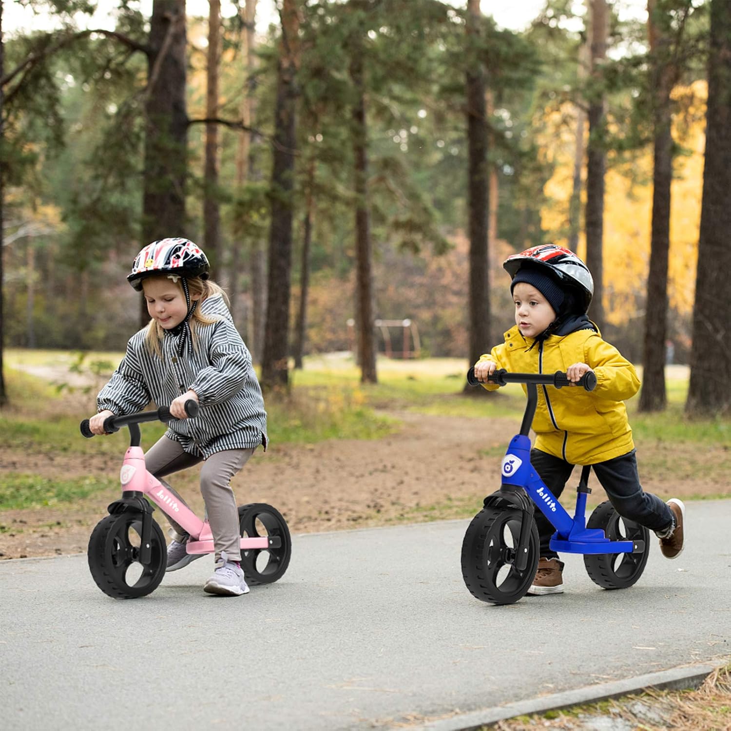 Jollito Balance Bike, Adjustable Seat and Handlebar Kids Balance Bike for 2,3,4,5,6 Years Old, No-Pedal Toddler Training Bike with Footrest: Sports & Outdoors