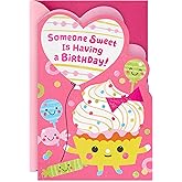 Hallmark Birthday Card for Girls (Cupcake and Candy Stickers)