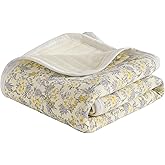 NTBAY Jersey Cotton Quilted Toddler Blanket, Breathable and Warm for Boys and Girls Baby Blanket, 30x40 Inches, Purple Floral