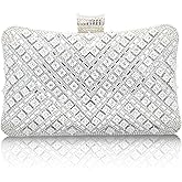 Rhinestone Clutch Purses for Women Evening Bag Sparkly Shoulder Bags Crystal Bridal Handbag for Party Prom Wedding