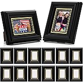 Fiwochic 12 Pack 2 x 3 Inch Black Small Picture Frames Bulk Vintage | Resin Vintage Mini Antique Ornate Retro Baroque Photo Frames, for Wall Hanging Tabletop Home Decor Wedding Christmas Display