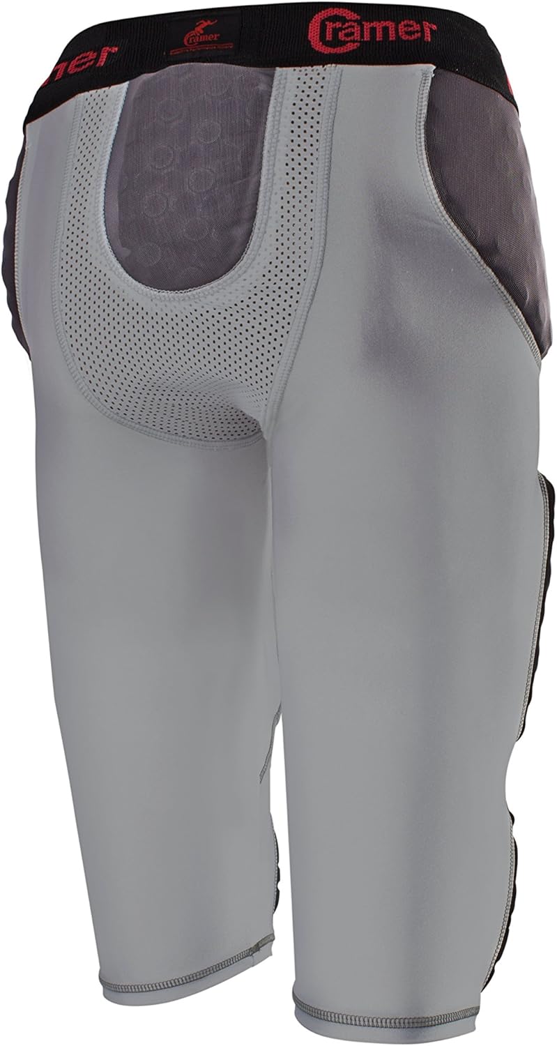 Cramer Lightning 7 Pad Football Girdle With Integrated Hip, Tail, Thigh and Knee Pads: Clothing