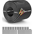 NAOEVO 18 Gauge Wire 3 Conductor Electrical Wire, 18 AWG Stranded PVC Cord, 12V Low Voltage/Tinned Copper/Flexible Cable for Automotive Wiring, Lamp Cord, Marine Cable (200FT)
