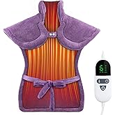 Heating Pad for Neck and Shoulders and Back, Pain Relief Electric Heating Pad Large Size 24”X33” with 4 Timers, 6 Heat Levels, Auto-Off, Valentines & Birthday Gifts for Women Mom Wife Grandma, Purple