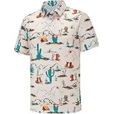 Mens Golf Polo Shirts Funny Golf Shirts for Men Short Sleeve Performance Moisture Wicking Dry Fit Polo Golf Shirts