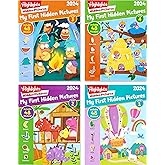 Highlights for Children My First Hidden Pictures 2024 Activity Books for Kids Ages 3-6, 4-Book Set of Travel-Friendly Screen Free Seek and Find Fun with Stickers