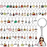 Seenelling 80 Pcs Christian Keychains Jesus Bible Verse Key Chains Bulk Christian Gift Party Favors for Women Men Religious Cross Scripture Charms Christmas Church Gift Prizes Supplies