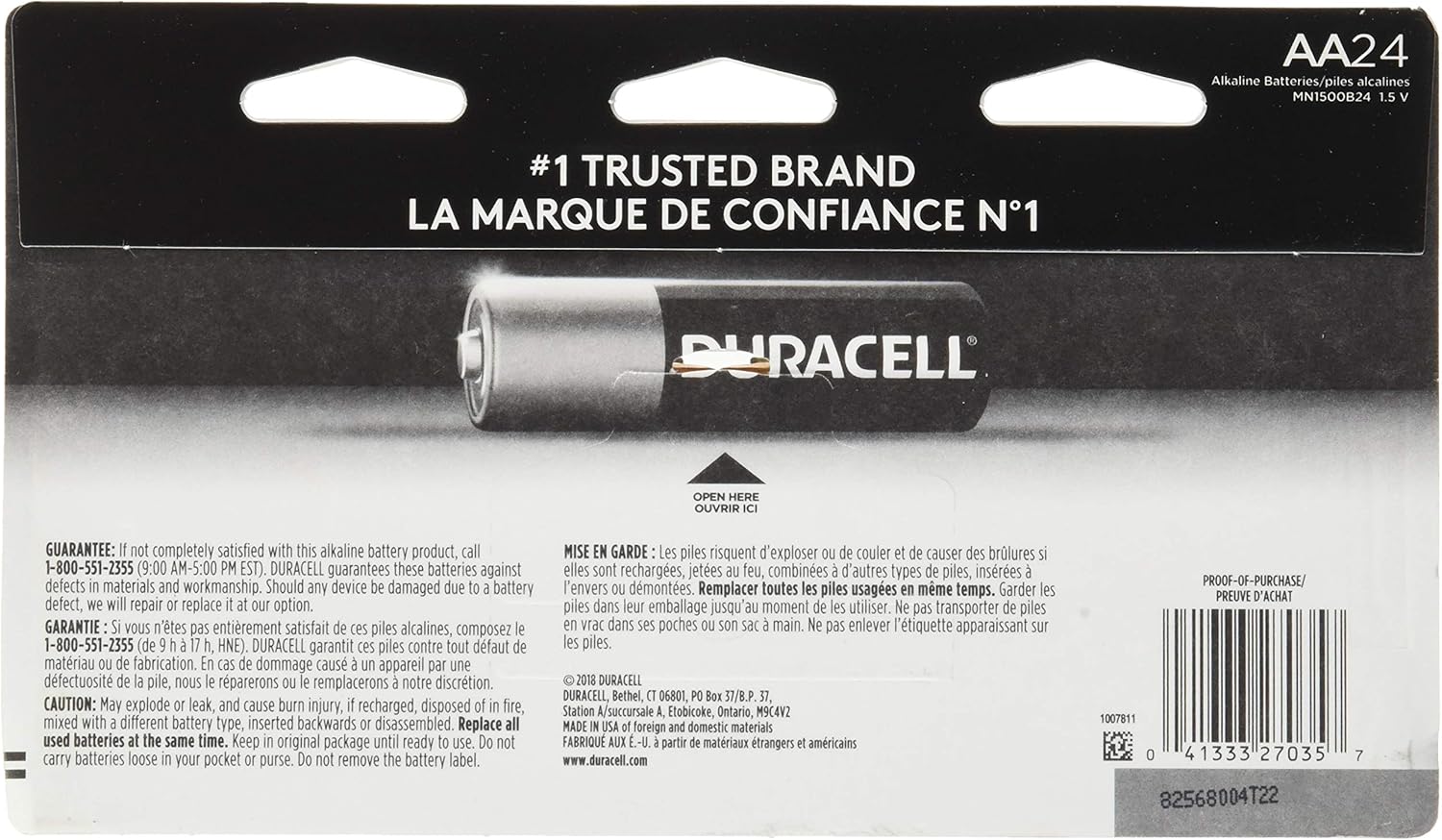 Duracell - CopperTop AA Alkaline Batteries - long lasting, all-purpose Double A battery for household and business - 24 Count: Health & Personal Care