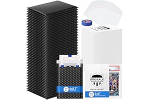 BREAALE Trading Card Shipping Kit, Includes 100 4'' x 6'' Graded Card Shipping Protectors, 50 6'' x 8.7'' Envelope Bubble Mailers, 20M Painter’s Tape, 50 Cellophane Bags, PSA BGS CGC Slabs & Raw