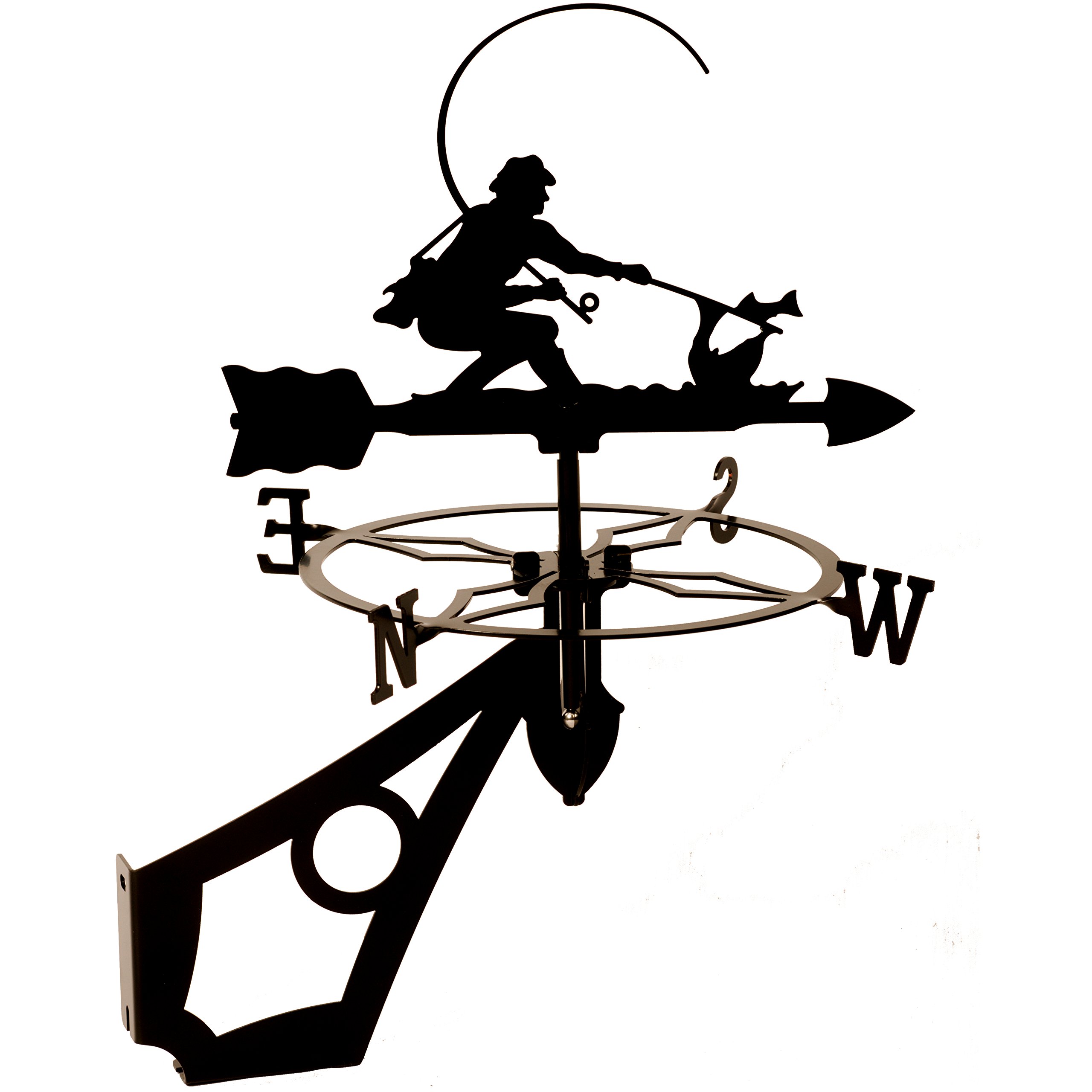 Dragon Laser Ltd., Fisherman Decorative Weathervane, Fishing, **WITH ANTI-RUST COATING**