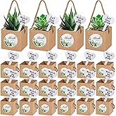 40 Pack Succulent Wrap Bags Set with 2.5 inch Succulent Gift Box, Heart Plant Tags, Thank You Stickers and Mark Pen, Great Party Favor Gifts for Wedding, Baby Showers, Bridal Showers