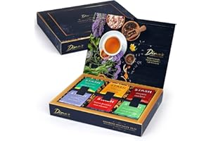 DINAS CONFECTIONERY Exquisite STASH Tea Sampler Gift Box, Assorted Variety of Premium Teas from Popular Brands, Perfect Present Set for Tea Lovers, Ideal for Mother's Day Appreciation, Includes Green Tea, Herbal Tea