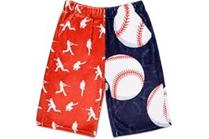 iscream Big Boys Fun Print Silky Soft Plush Shorts - Play Ball Collection