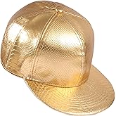 Eigso Unisex Metallic Baseball Caps for Men Women Snapback Hip Hop Flat Brim Baseball Hats for Man Woman Adjustable