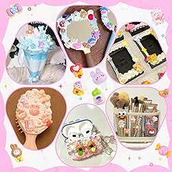 100Pcs Frosted Pink Slime Charms Assorted Cute