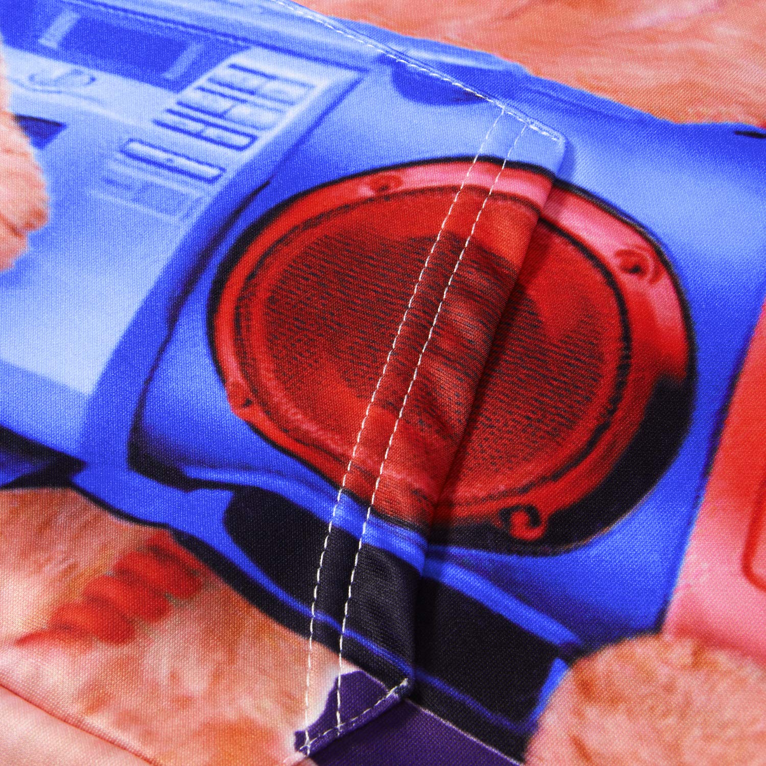 Loveternal Unisex 3D Music Cat Printed Pullover Hoodie Baseball Sweatshirt with Kangaroo Pouch XXL