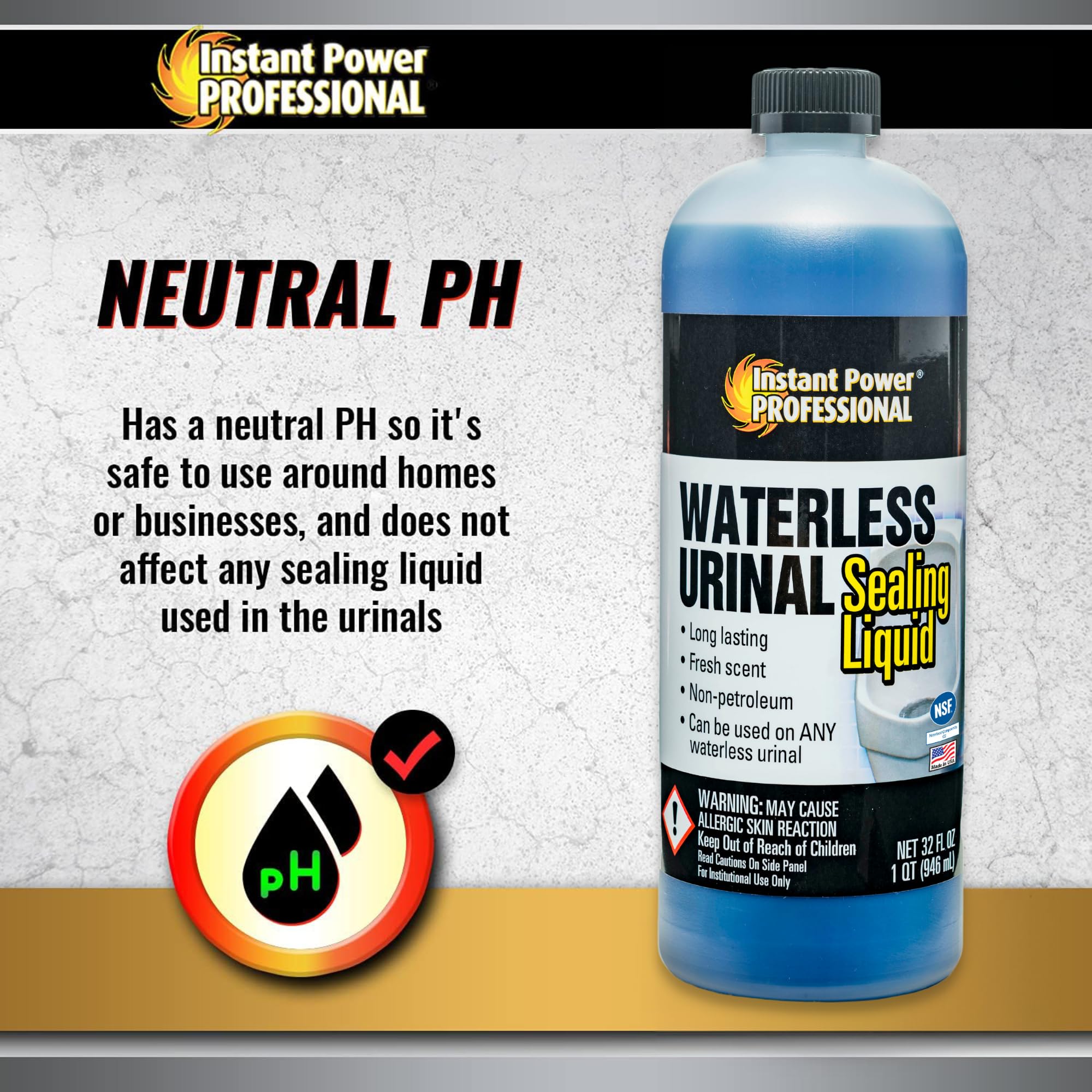 Instant Power Professional Waterless Urinal Sealing Liquid Cleaner