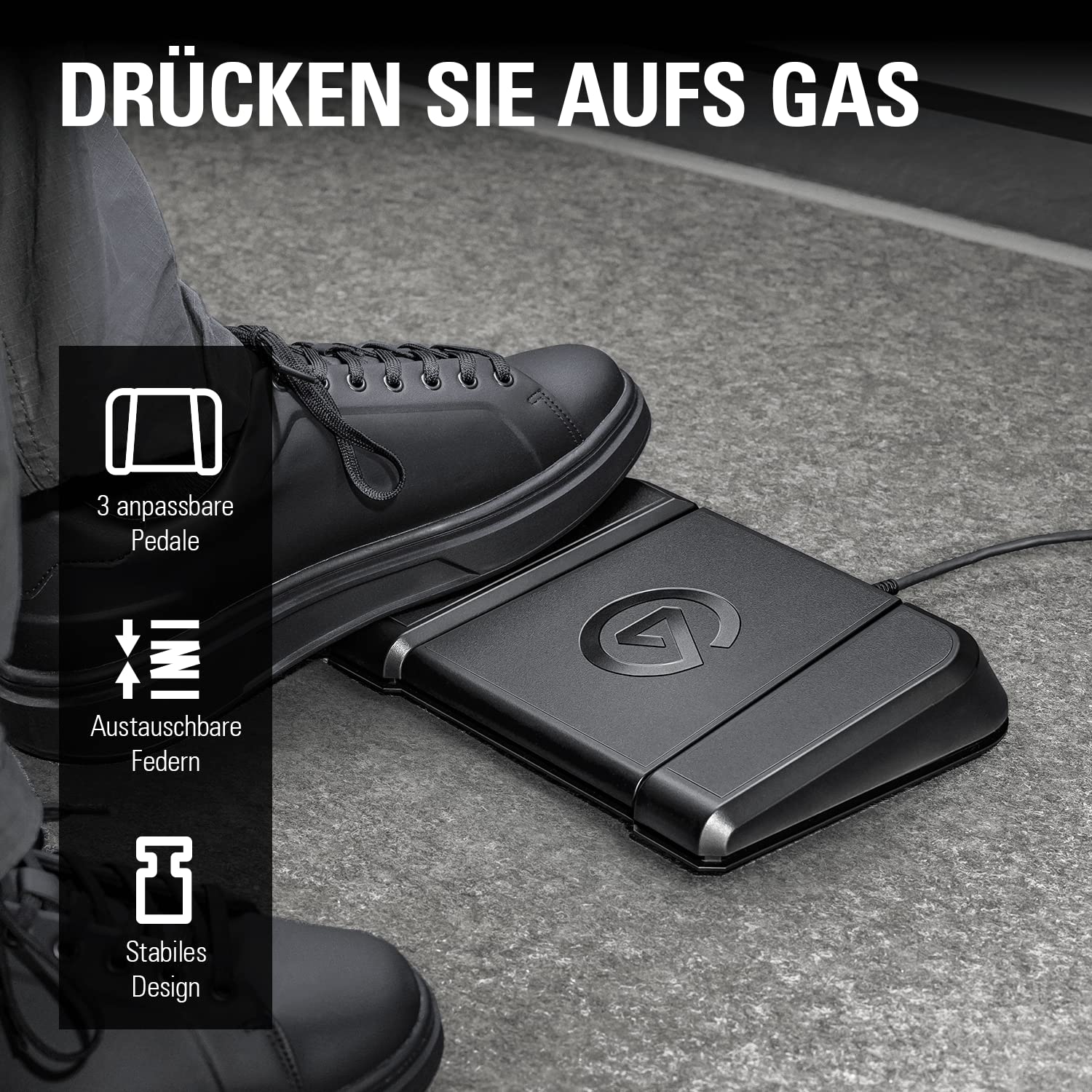 Elgato Stream Deck Pedal – Freihand-Studio-Controller, 3 Makro-Fußpedale, Auslösen von Aktionen in Apps und Software wie OBS, Twitch, YouTube und anderen, für Mac und PC 3