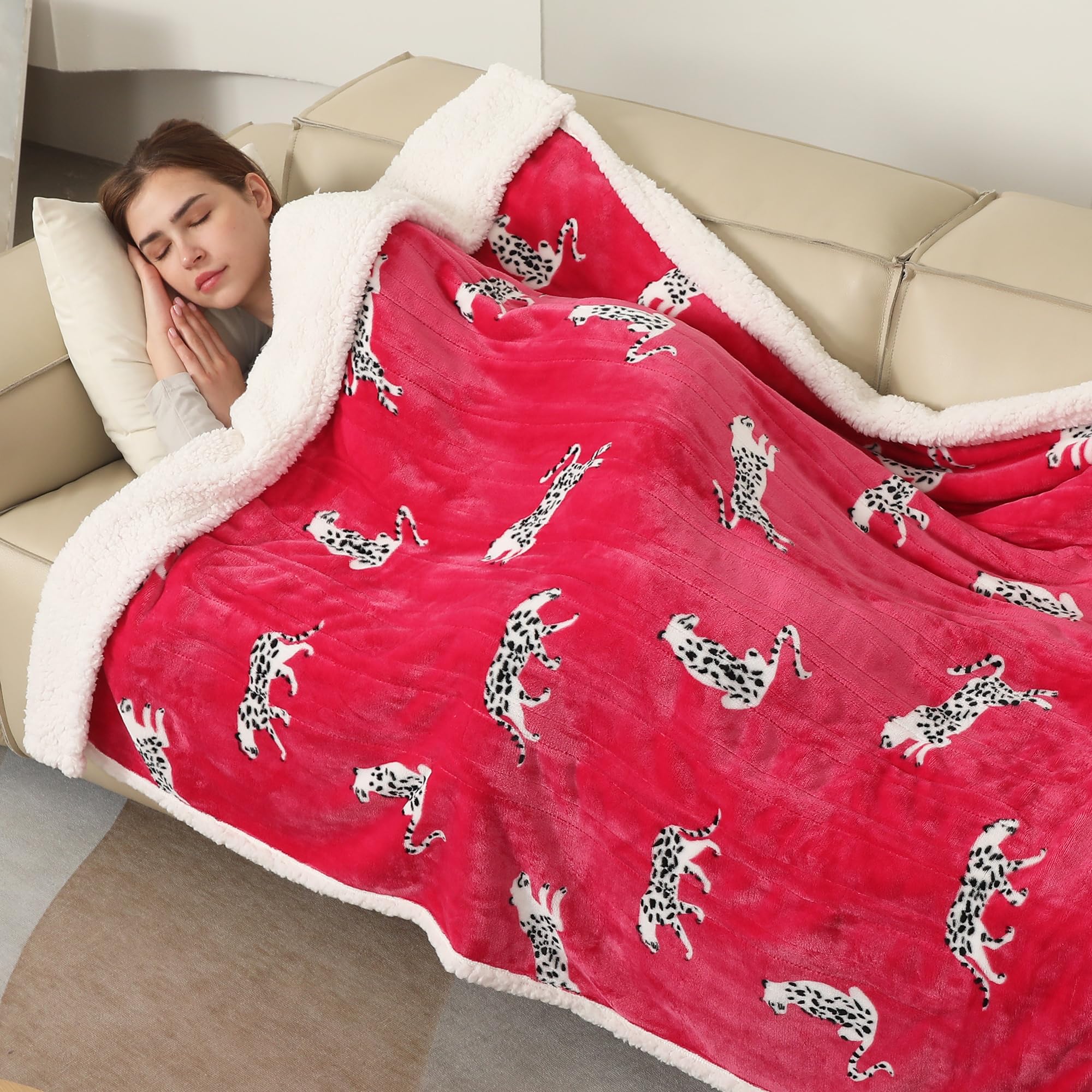 Photo 1 of Electric Throw Blanket, 50"x60" Small Heated Blanket Throw with 5 Heating Levels & 4 Hours Auto Off, Super Cozy Soft Sherpa Electric Heated Blanket with Fast Heating