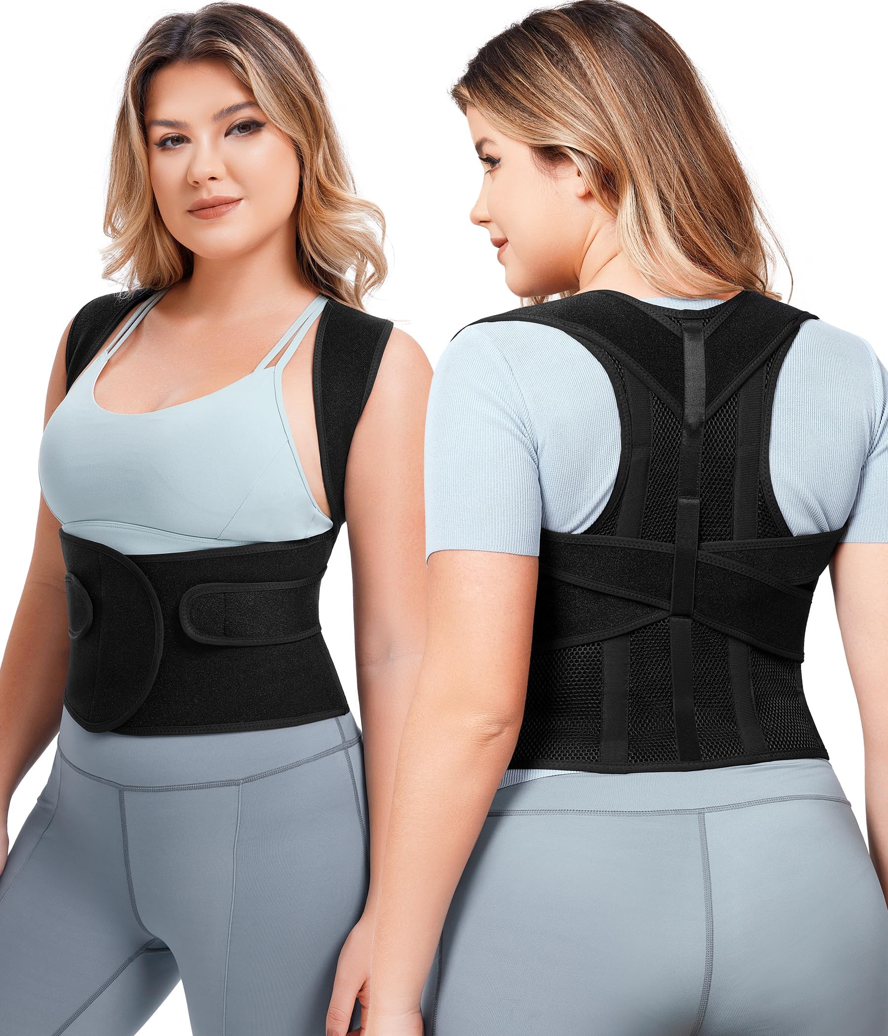 Gotoly Back Brace Posture Corrector for Women Adjustable Back Straightener Support for Spinal Neck Shoulder Hunchback Posture Corrector