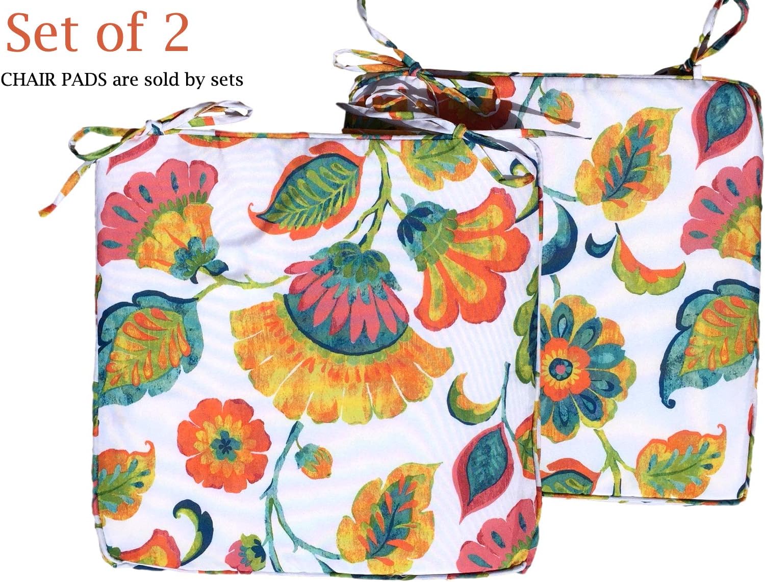 Prime Patio Chair Cushions Set Of 2 16x16 Inches Patio Seat Cushions Square Chair Pads For Outdoor Patio Furniture Garden Home Office Orange Flowers 16 X 16 Amazon Ca Patio Lawn Garden