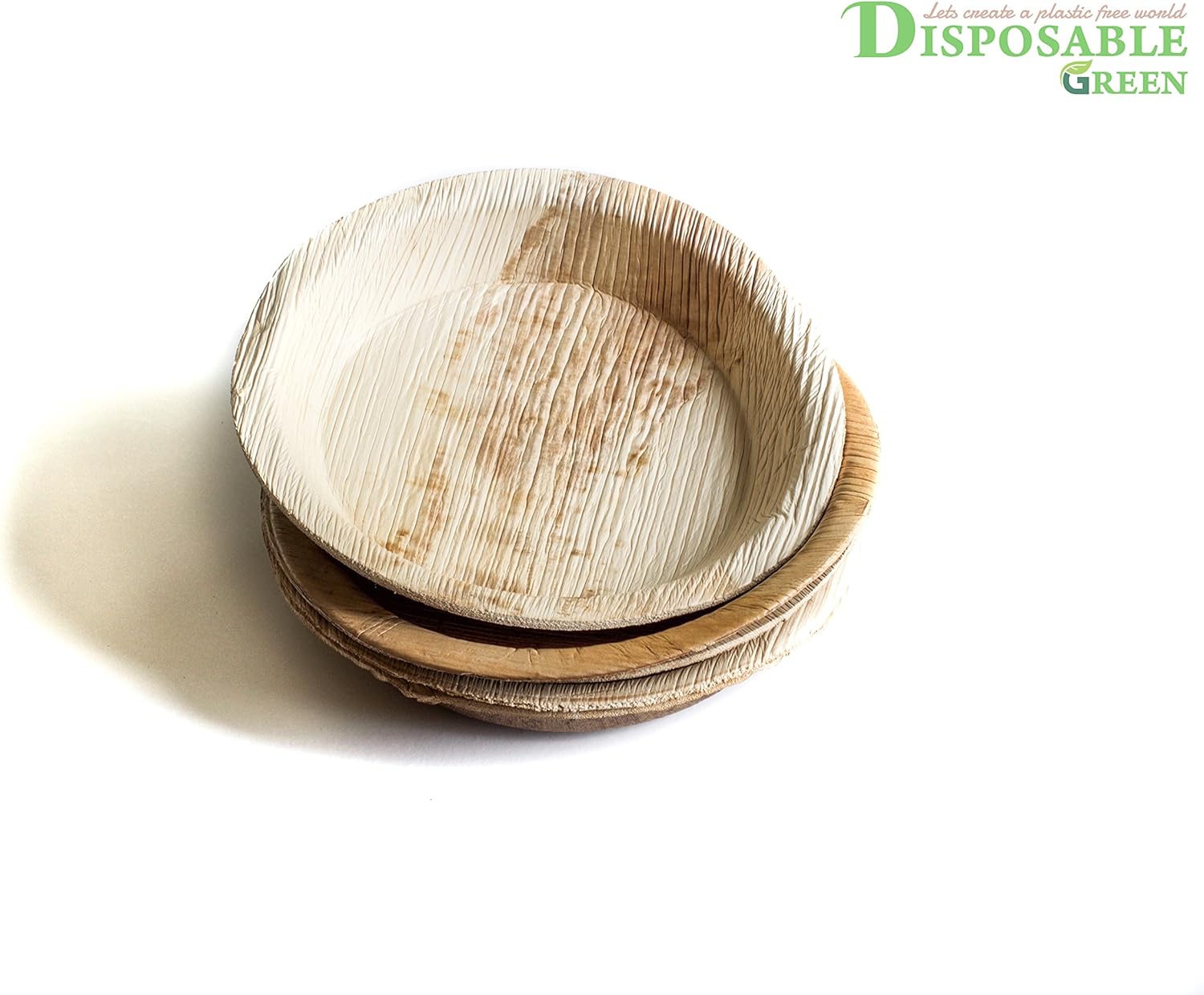 DISPOSABLE GREEN, Round Disposable Plates, Areca Leaf Serving Plates, Dinner Plates for Parties Weddings, Catering, & More - Image 3