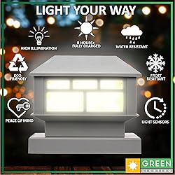 GreenLighting Modern Solar Post Cap Lights Fits 4x4