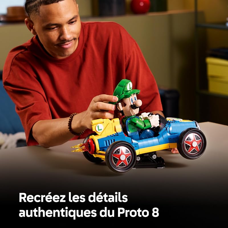 Mario Kart : Luigi et Proto 8 - Maquette de Voiture pour Adulte - Figurine de Personnage Nintendo à Exposer - Décoration & Set Gaming Collector - Idée Cadeau pour Fan du Jeu Vidéo 72050 — photo 3 sur 8