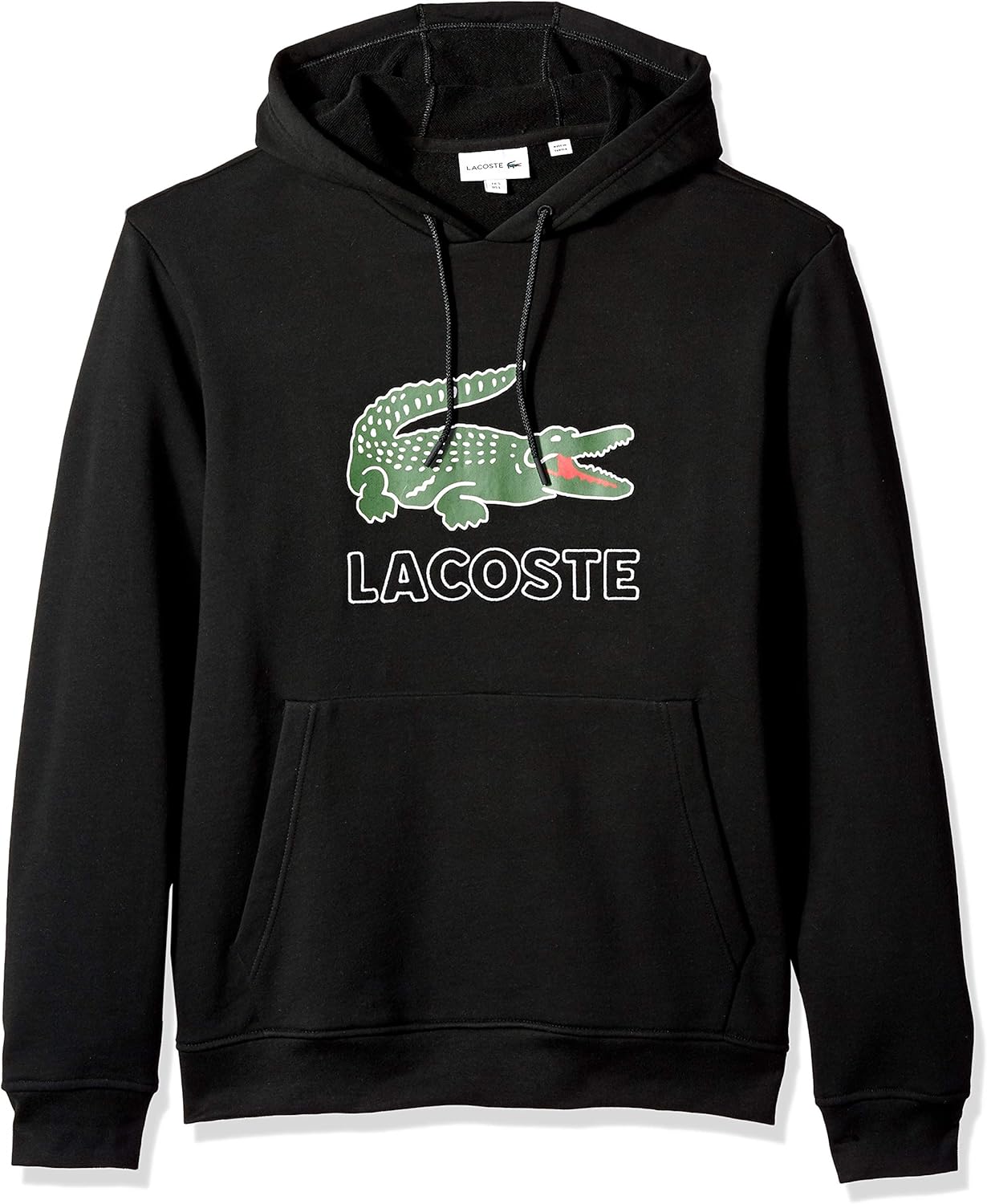 Lacoste Men's Long Sleeve Graphic Croc Brushed Fleece Jersey Hoodie