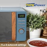 Russell Hobbs RHMD714BL 17 L 700 W Microwave Scandi Blue Wood Handle view 5
