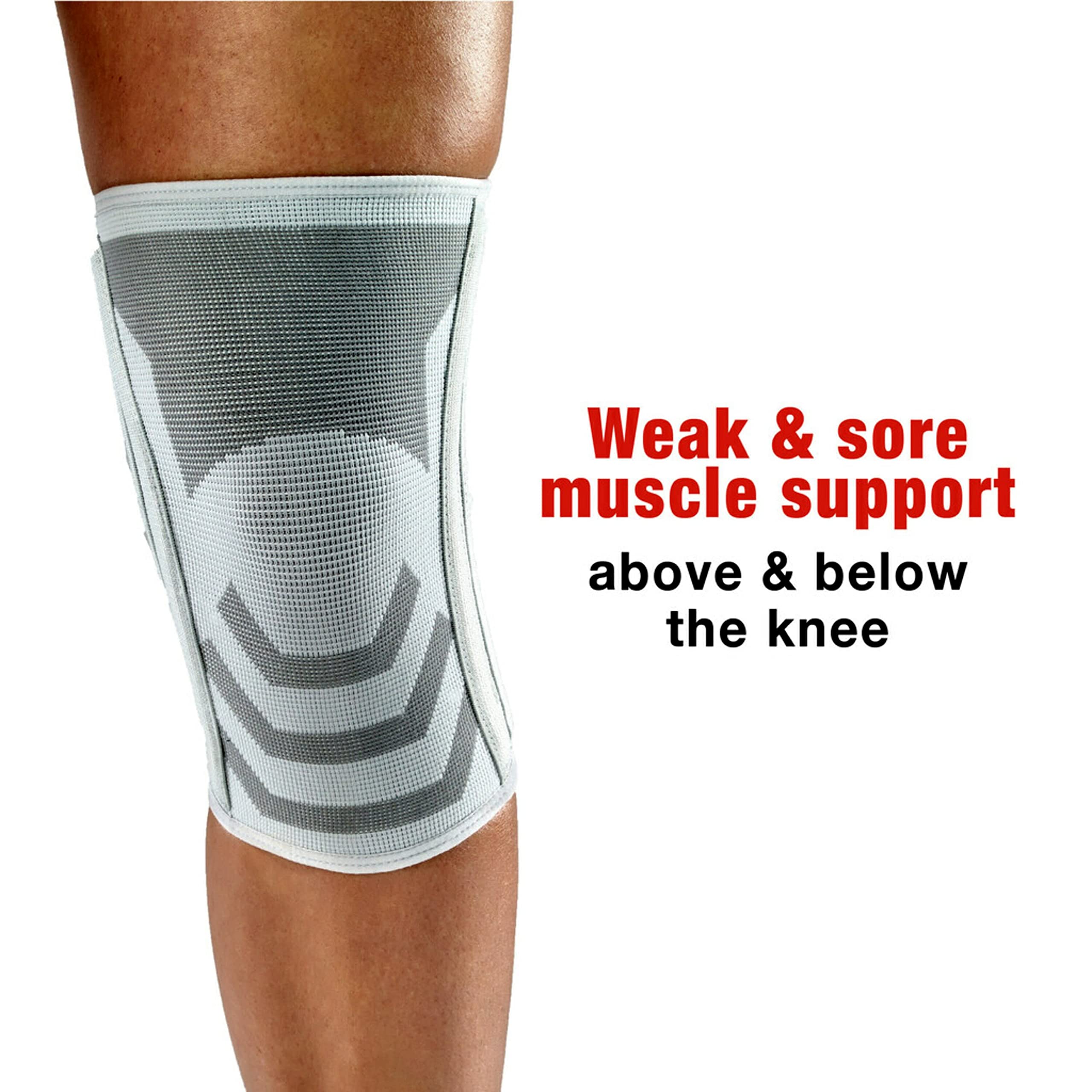 ACE Compression Knee Brace w/Side Stabilizers, Support Injured Knee With Mild Compression. Breathable Properties Let Sweat Escape, Medium