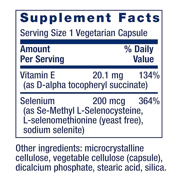 LIFE EXTENSION SUPER SELENIUM COMPLEX, 200 MCG – 3 FORMS OF SELENIUM, VITAMIN E – CELLULAR HEALTH & LONGEVITY SUPPORT – GLUTEN-FREE, NON-GMO, VEGETARIAN, 1 DAILY – 100 CAPSULES