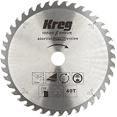 Kreg Adaptive Cutting System 40-Tooth Thin Kerf Saw Blade, 6-1/2 inch | Carbide-Tipped, Plunge Saw Blade, for Woodworking and Panel Projects, Laser-Cut Steel Body and Anti-Vibrations Slots