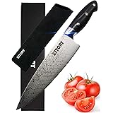 KITORY Kitchen Chef Knife 8" – Professional Chefs Cutlery – Pakkawood Handle -Japanese High Carbon Stainless Steel Blade with