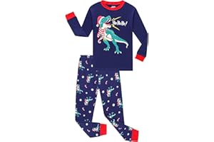 Benaive Boys Girls Halloween Pajamas Kids Christmas Pajamas Holiday PJs 100% Cotton Sleepwear Size 2T-12 Years