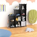HOMIDEC 9 Cube Storage Bookcase Modular Shelves White Translucent Panels view 3